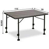 MIZA ZA KAMPIRANJE BRUNNER LINEAR 115, SIVA