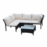 GARNITURA UMETNI RATAN BIVA MODUS 5-DELNA, BEŽ BLAZINE