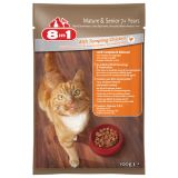 MOKRA HRANA ZA MAČKA 8 IN 1 HRANA 8IN1 STAREJŠE MAČKE PIŠČANEC, 100G VREČKA