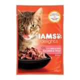 MOKRA HRANA ZA MAČKA IAMS HRANA ZA MUCE LOSOS POSTRV, ŽELE, 85G