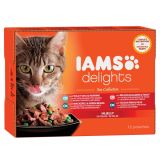 MOKRA HRANA ZA MAČKA IAMS MULTIBOX, 4 OKUS SEA ŽELE, 12X 85G