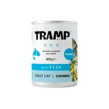MOKRA HRANA ZA MAČKE TRAMP 3* CAT CHUNKS WITH FISH KOSI RIBE ZA ODRASLE MAČKE, 8 X 415 G