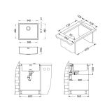 NERJAVNO POMIVALNO KORITO ALVEUS MONARCH KOMBINO 50,BRONZE 542X442 MM VGRADNI