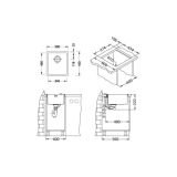 NERJAVNO POMIVALNO KORITO ALVEUS MONARCH QUADRIX 20 390X450X200 ANTRACIT