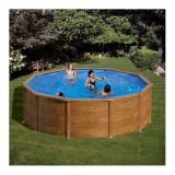 MONTAŽNI BAZEN PLANET POOL KIT 558W 550X132 CM IMITACIJA LESA