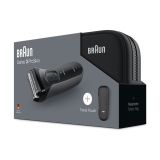 MOŠKI BRIVNIK BRAUN 3-3000 BLACK + TORBICA