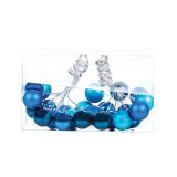 OKRASEK ZA JELKO GLOSSTYLE NA ŽICI 2 CM 2/1 TEMNO MODRE