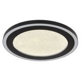 NADGRADNA STROP. SVETILKA GLOBO DAVIES 24W NW OKROGLA, ČRN ROB