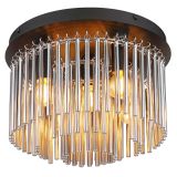 NADGRADNA STROP. SVETILKA GORLEY 5XE14 ČRNA / STEKLO