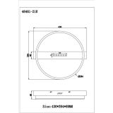 NADGRADNA STROP. SVETILKA LUFFY 24W OKROGLI 400MM ČRNO ZLATI