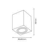NADGRADNA STROP. SVETILKA MILAGRO BIMA RING BELA 1XGU10 ML7684 KVADRATNA