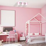 NADGRADNA STROP. SVETILKA MILAGRO DIXIE ROZA/BELA 3XGX53 MLP7555