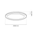 NADGRADNA STROP. SVETILKA MILAGRO OPTIMA ČRNA 52W LED 48CM ML7053