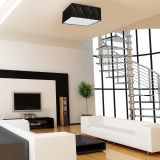 NADGRADNA STROP. SVETILKA MILAGRO SENSO ČRNA 2XE27 MLP7292 KVADRATNA