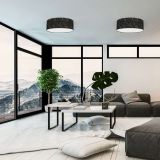 NADGRADNA STROP. SVETILKA MILAGRO SENSO ČRNA 3XE27 MLP7296 50CM OKROGLA