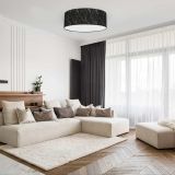 NADGRADNA STROP. SVETILKA MILAGRO SENSO ČRNA 3XE27 MLP7296 50CM OKROGLA