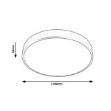 NADGRADNA STROP. SVETILKA RABALUX TESIA 36W D40CM ČRNA