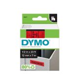 NALEPKE IN TRAKOVI DYMO D1 TRAK 12 MM ČRNA NA RDEČI, 450170