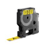 NALEPKE IN TRAKOVI DYMO D1 TRAK 12 MM ČRNA NA RUMENI, 450180