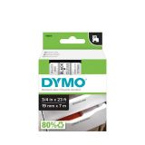 NALEPKE IN TRAKOVI DYMO D1 TRAK 19 MM ČRNA NA PROZORNI, 45800