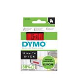 NALEPKE IN TRAKOVI DYMO D1 TRAK 24 MM ČRNA NA RDEČI