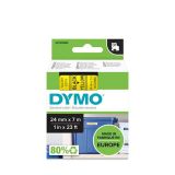 NALEPKE IN TRAKOVI DYMO D1 TRAK 24 MM ČRNA NA RUMENI, 53718