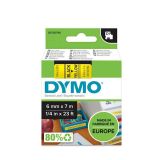 NALEPKE IN TRAKOVI DYMO D1 TRAK 6 MM ČRNA NA RUMENI, 436180