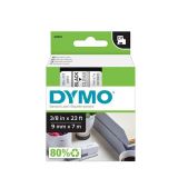 NALEPKE IN TRAKOVI DYMO D1 TRAK 9 MM ČRNA NA PROZORNI, 409100