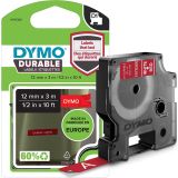 NALEPKE IN TRAKOVI DYMO DURABLE TRAK 12 MM D1, ČRNA NA RDEČO