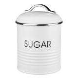 NAMENSKA DOZA GALICIJA SUGAR 12.5X12.5X17CM BELA METALNA S POKROVOM