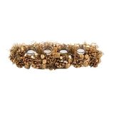 NAMIZNA DEKORACIJA GLOSSTYLE DEKORACIJA ADVENTNA ZLATA NARAVNA 44X14X8.5 CM 4 K.