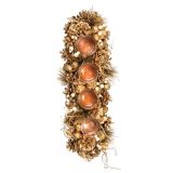 NAMIZNA DEKORACIJA GLOSSTYLE DEKORACIJA ADVENTNA ZLATA NARAVNA 44X14X8.5 CM 4 K.