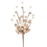 NAMIZNA DEKORACIJA GLOSSTYLE DEKORATIVNA VEJICA 25 CM Z ZLATIMI PERLAMI