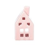 NAMIZNA DEKORACIJA GLOSSTYLE HIŠICA 11 CM ROZA ZA ZA ČAJNO SVEČKO