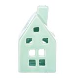 NAMIZNA DEKORACIJA GLOSSTYLE HIŠICA 11 CM ZELENA ZA ZA ČAJNO SVEČKO