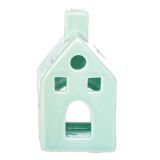 NAMIZNA DEKORACIJA GLOSSTYLE HIŠICA 11 CM ZELENA ZA ZA ČAJNO SVEČKO