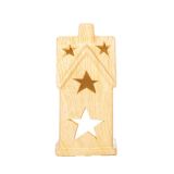 NAMIZNA DEKORACIJA GLOSSTYLE HIŠICA 16 CM V IMITACIJI LESA ZA ČAJNO SVEČKO