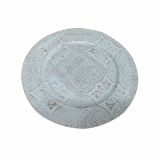 NAMIZNA DEKORACIJA GLOSSTYLE KROŽNIK FI 33 MODRI RELJE FNI IZ UMETNE MASE