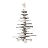 NAMIZNA DEKORACIJA GLOSSTYLE LESENA JELKA SIVO BELA 38 CM