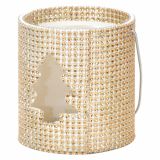 NAMIZNA DEKORACIJA GLOSSTYLE SVEČNIK 11.5X12 CM ZLATE ALI SREBRNE BARVE