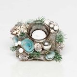 NAMIZNA DEKORACIJA GLOSSTYLE SVEČNIK FI 17 CM SV. MOD. S STEKLENIM KOZARČKOM