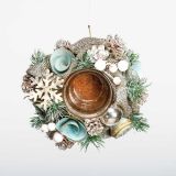 NAMIZNA DEKORACIJA GLOSSTYLE SVEČNIK FI 17 CM SV. MOD. S STEKLENIM KOZARČKOM