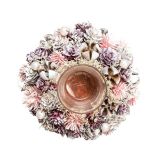 NAMIZNA DEKORACIJA GLOSSTYLE SVEČNIK FI 19 CM ROZA S STEKLENIM KOZARČKOM