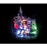 NAMIZNA DEKORACIJA GLOSSTYLE VAS Z GLASBO IN LUČKAMI OPTIČNA VLAKNA