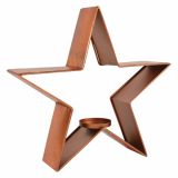 NAMIZNA DEKORACIJA R+W KOVINSKA ZVEZDA 36 CM BAKRENA ZA ENO SVEČO