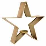 NAMIZNA DEKORACIJA R+W KOVINSKA ZVEZDA 36 CM ZLATA ZA ENO SVEČO