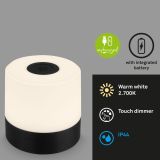 NAMIZNA SVETILKA BRILONER POLNILNA ČRNA PVC 1200MAH USB IP44 ZATEMNILNA 7CM