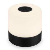NAMIZNA SVETILKA BRILONER POLNILNA ČRNA PVC 1200MAH USB IP44 ZATEMNILNA 7CM