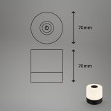 NAMIZNA SVETILKA BRILONER POLNILNA ČRNA PVC 1200MAH USB IP44 ZATEMNILNA 7CM