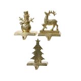 NAMIZNI OKRASEK DECORIS KAVELJ ZA NOGAVICE ŽELEZO ZLATO 12X5X12 CM. SORT